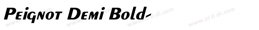 Peignot Demi Bold字体转换